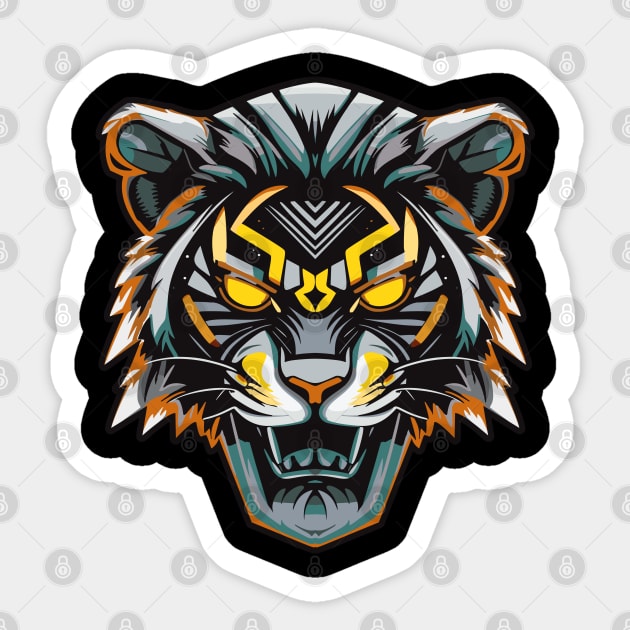 TIGER SAMURAI Sticker by vibrain